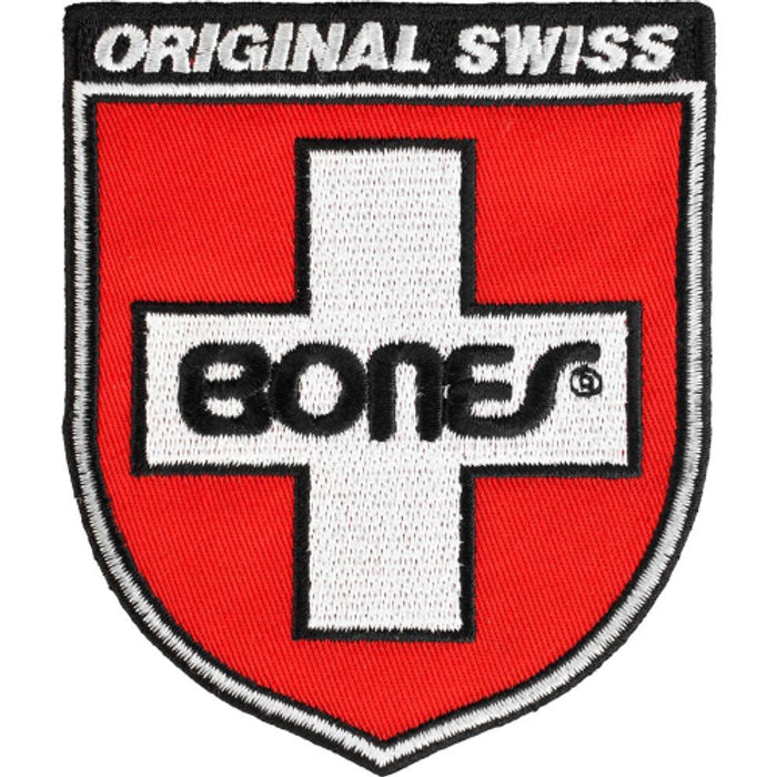 3.5" Swiss Shield White Skateboard Sticker