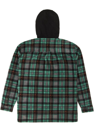 Hermosa Hooded Smokey Jade Overshirt