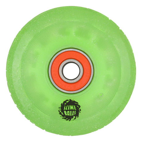 60mm 78a  Light Ups OG Slime Green Glitter Skateboard Wheels