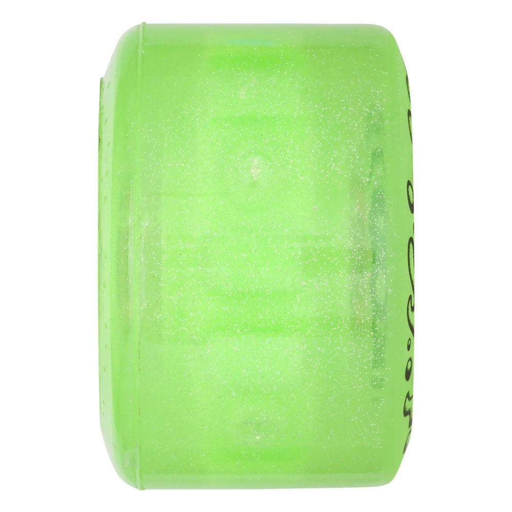 60mm 78a  Light Ups OG Slime Green Glitter Skateboard Wheels