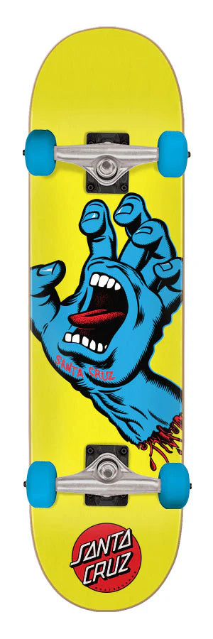 7.75" Screaming Hand Yellow Mini Skateboard Complete