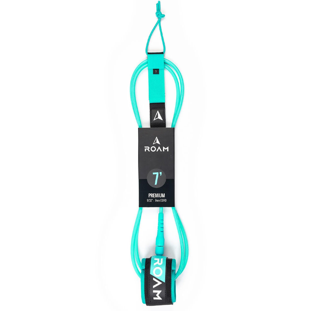 7' Premium Surf Leash Sea Green (7mm)