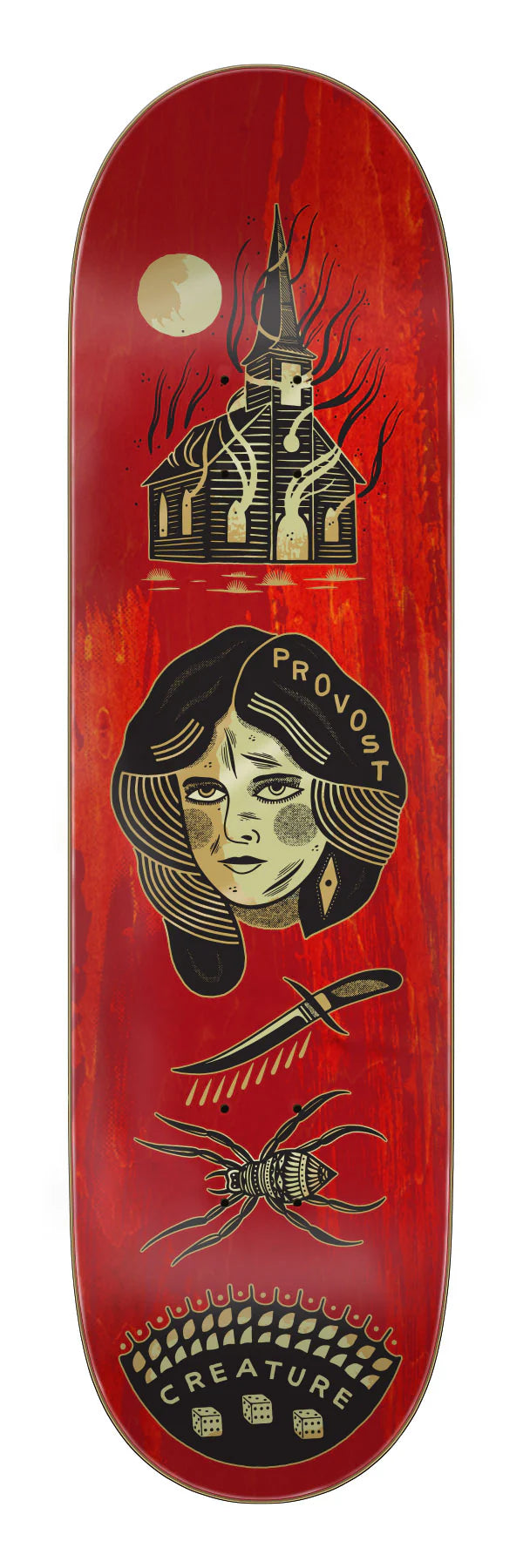 8.47" Collin Provost Origins Red Skateboard Deck