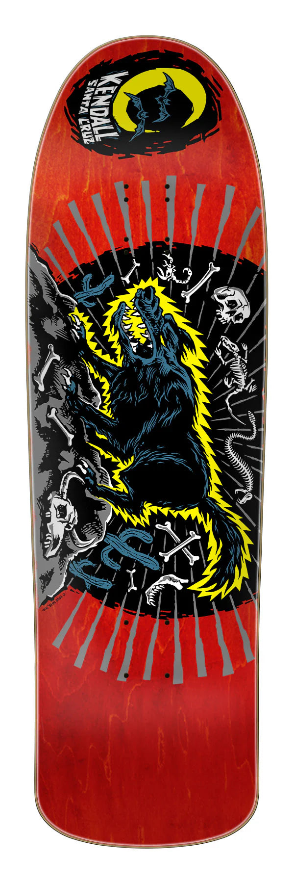 9.28" Kendall Wolf Red Reissue Skateboard Deck 2024