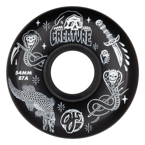 54mm 87A Creature Trippy Tanks Keyframe Black Skateboard Wheels