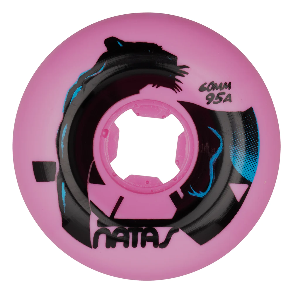 60mm 95A Natas Kaupas Panther Vomits Pink Skateboard Wheels 2024