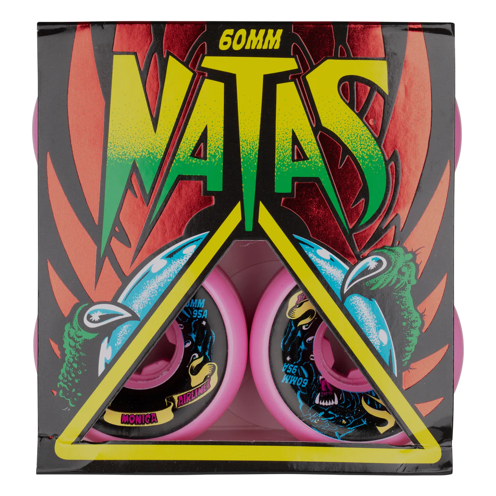 60mm 95A Natas Kaupas Panther Vomits Pink Skateboard Wheels 2024