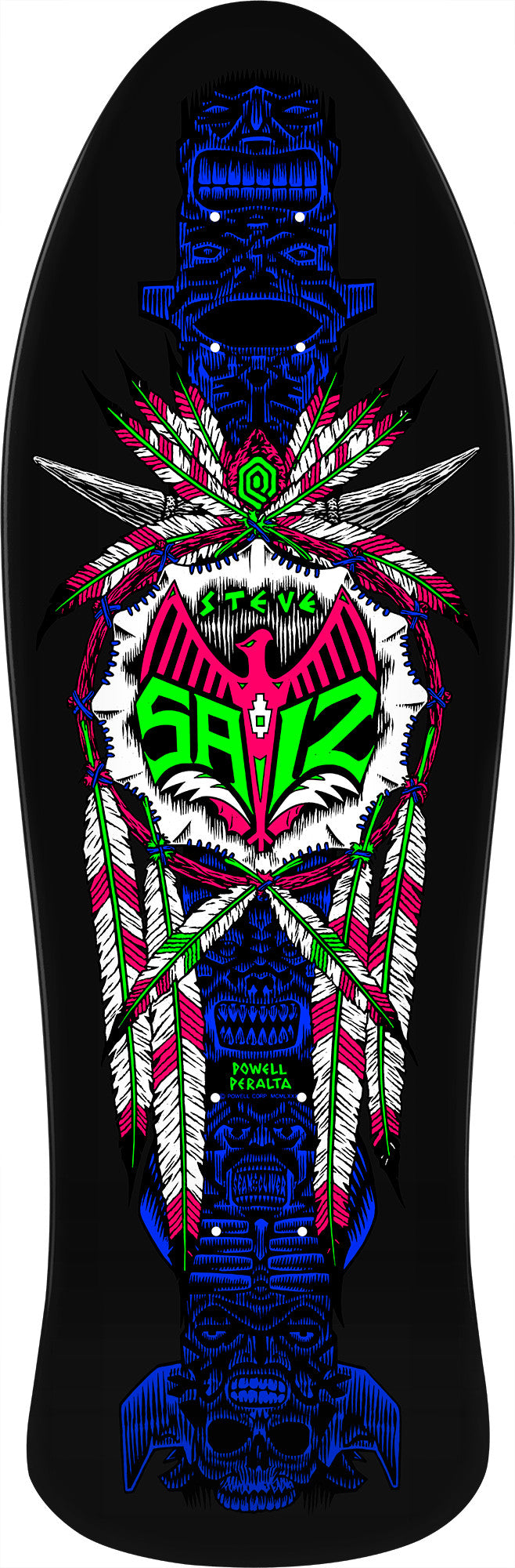 Steve Saiz Totem Reissue Blacklight Skateboard Deck