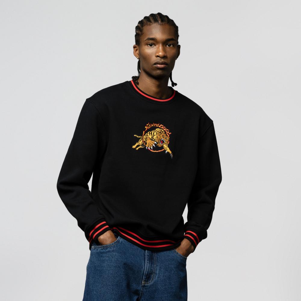 Salba Tiger Simplifed Front	Crew Sweater