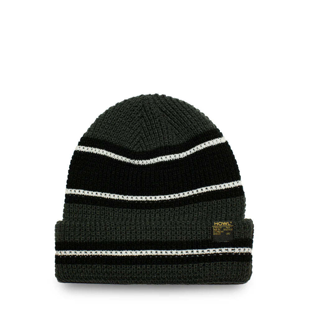 Stripe Black Beanie