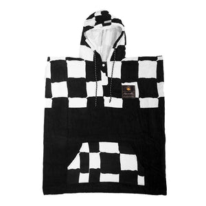 Checker Changer Black White Poncho