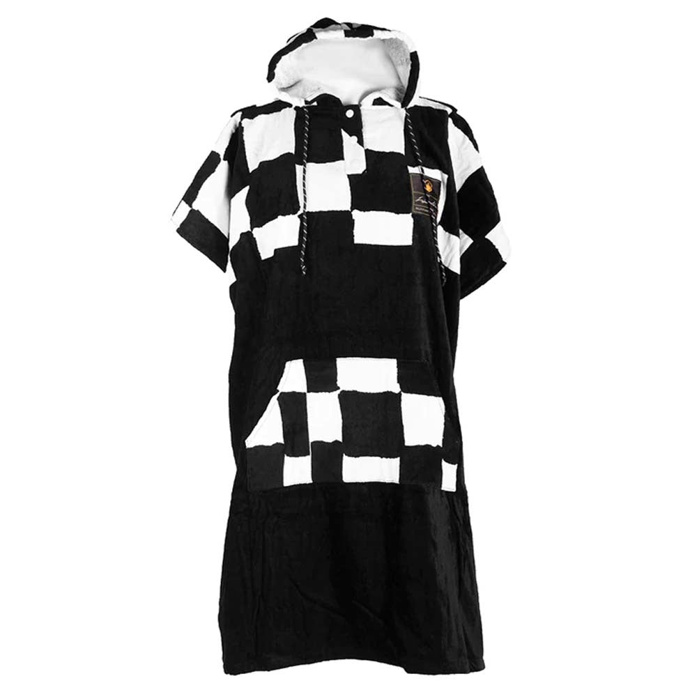 Checker Changer Black White Poncho