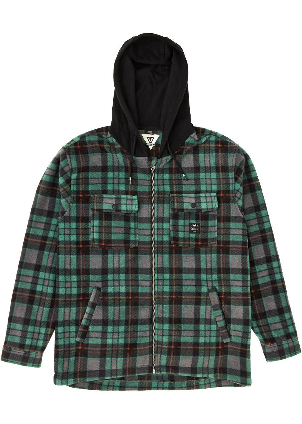 Hermosa Hooded Smokey Jade Overshirt