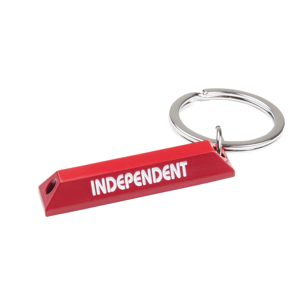 Red Curb Metal Keychain