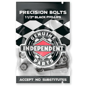 Genuine Parts 1.5" Phillips Hardware 8pack Black