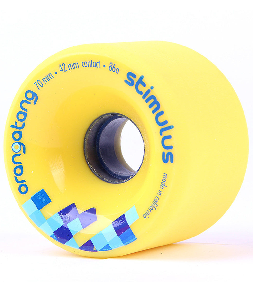 Stimulus 70mm/86A Yellow Longboard Wheels