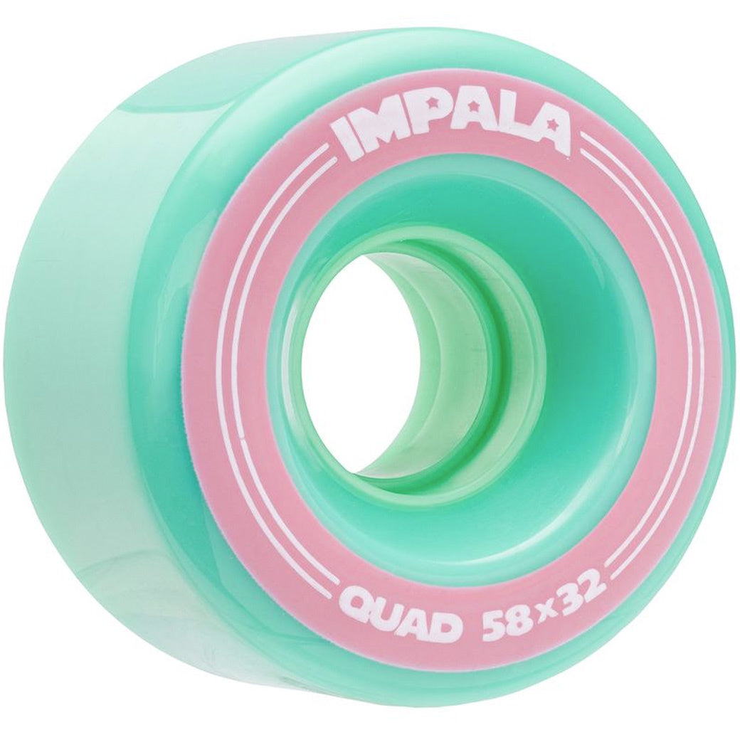 58mm 82A Aqua Replacement Rollerskate Wheels 4pk