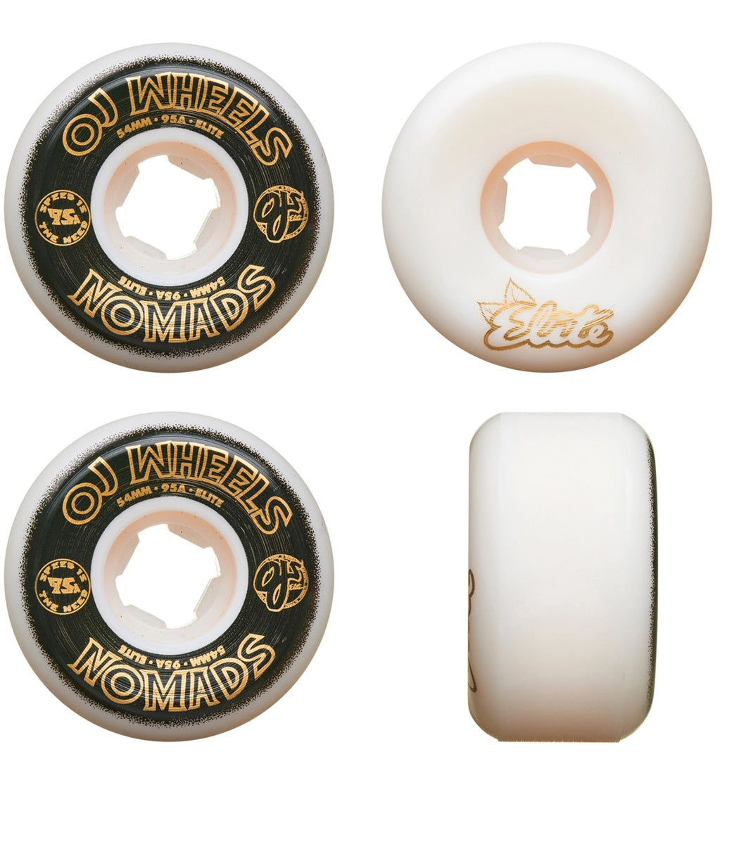 Elite Nomads 54mm 95A White Wheels