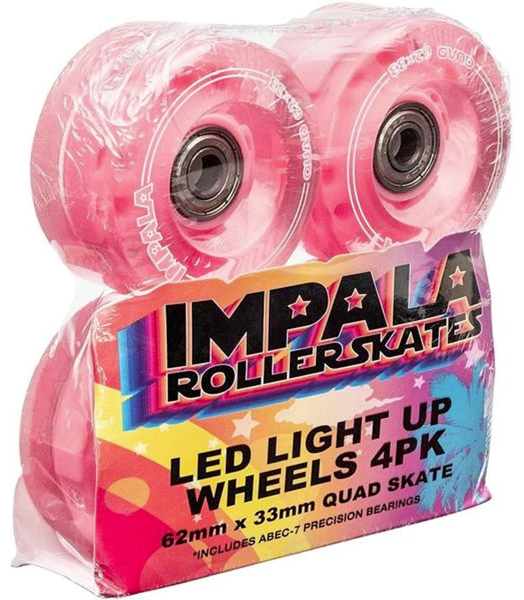 Light Up 62mm 82A Rollerskate Wheels 4Pack