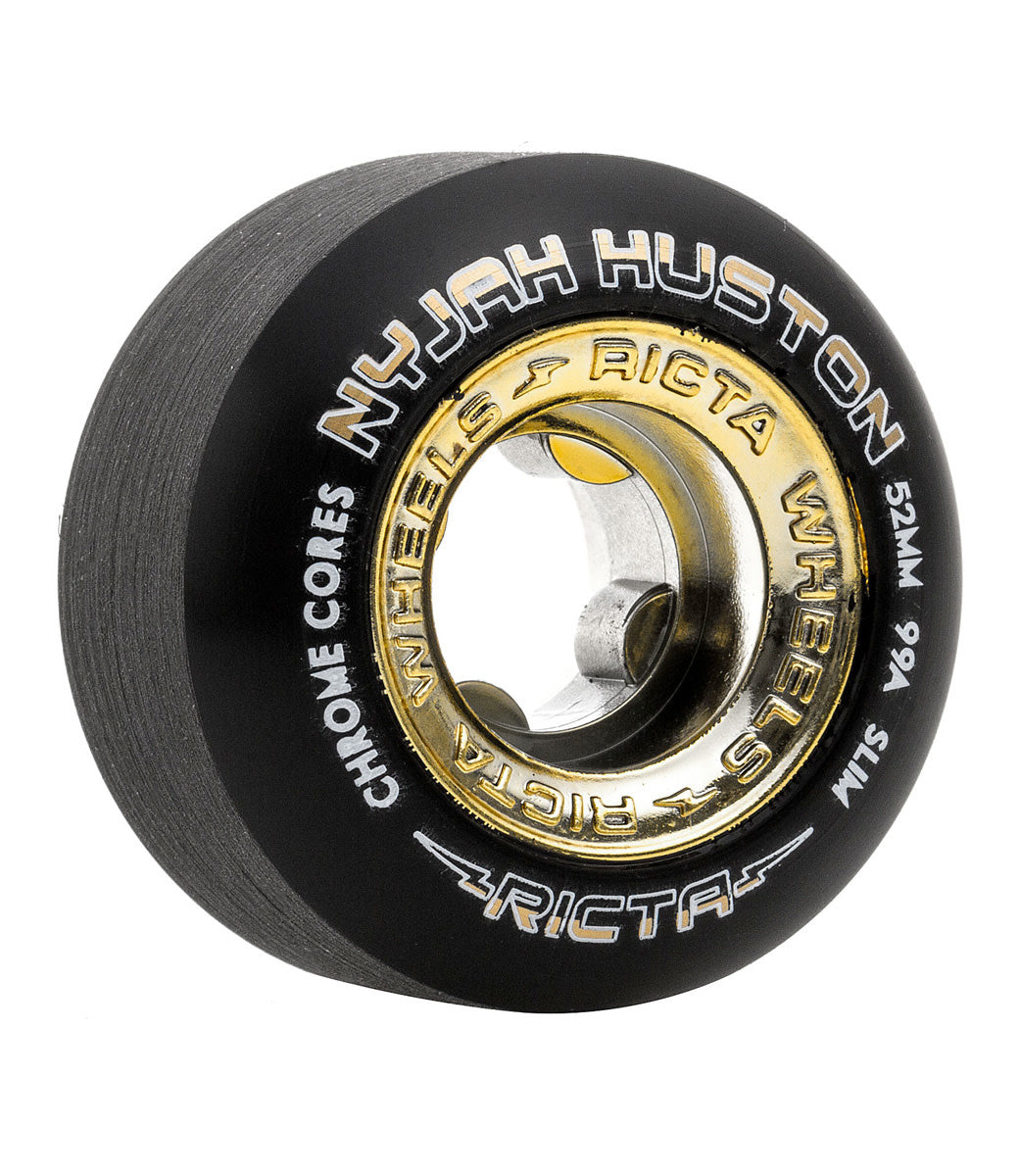 Chrome Core Nyjah Huston Pro Skateboard Wheels 53mm/99A Black Gold