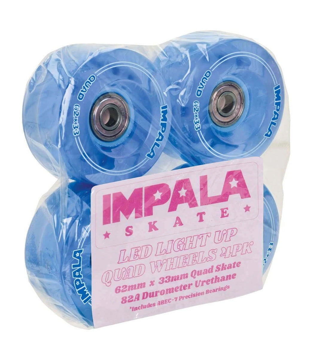 Light Up 62mm 82A Rollerskate Wheels 4Pack