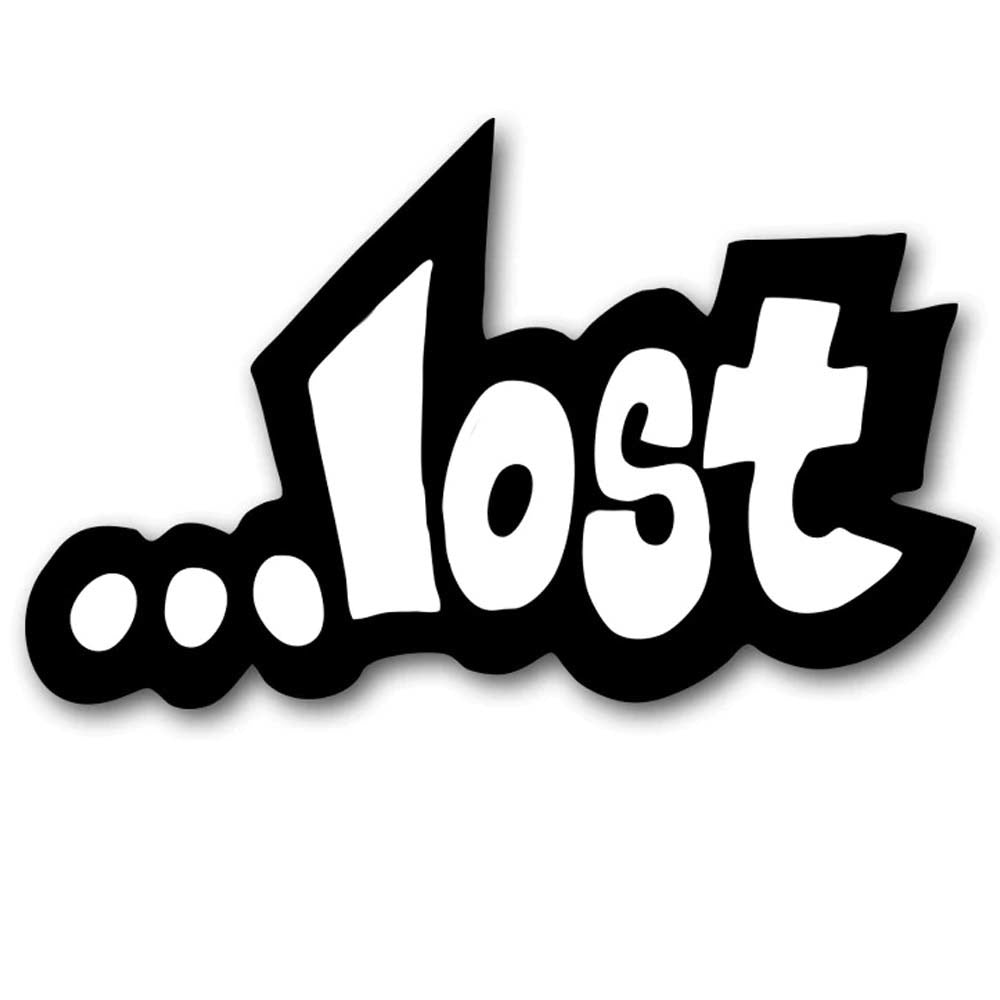 Lost Logo White Surf Sticker 2023