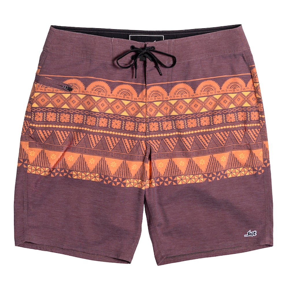 19" Stab Geo Stripe Dark Brown Boardshort 2023