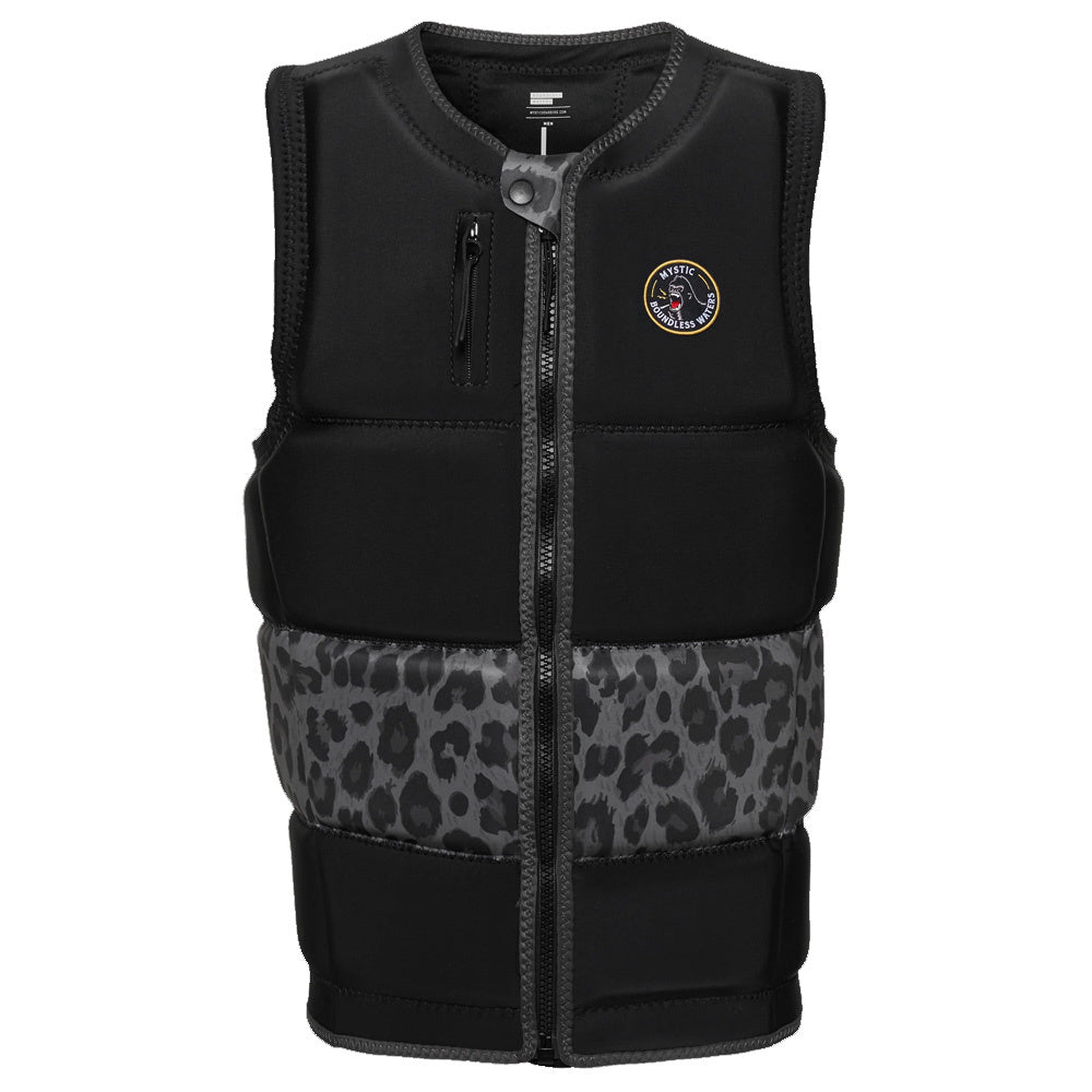 Women's Zuupack Black Grey Fzip Wakeboard Impact Vest 2023