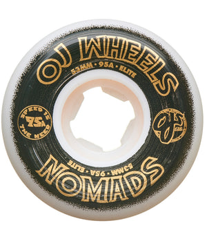 Elite Nomads 53mm 95A White Wheels