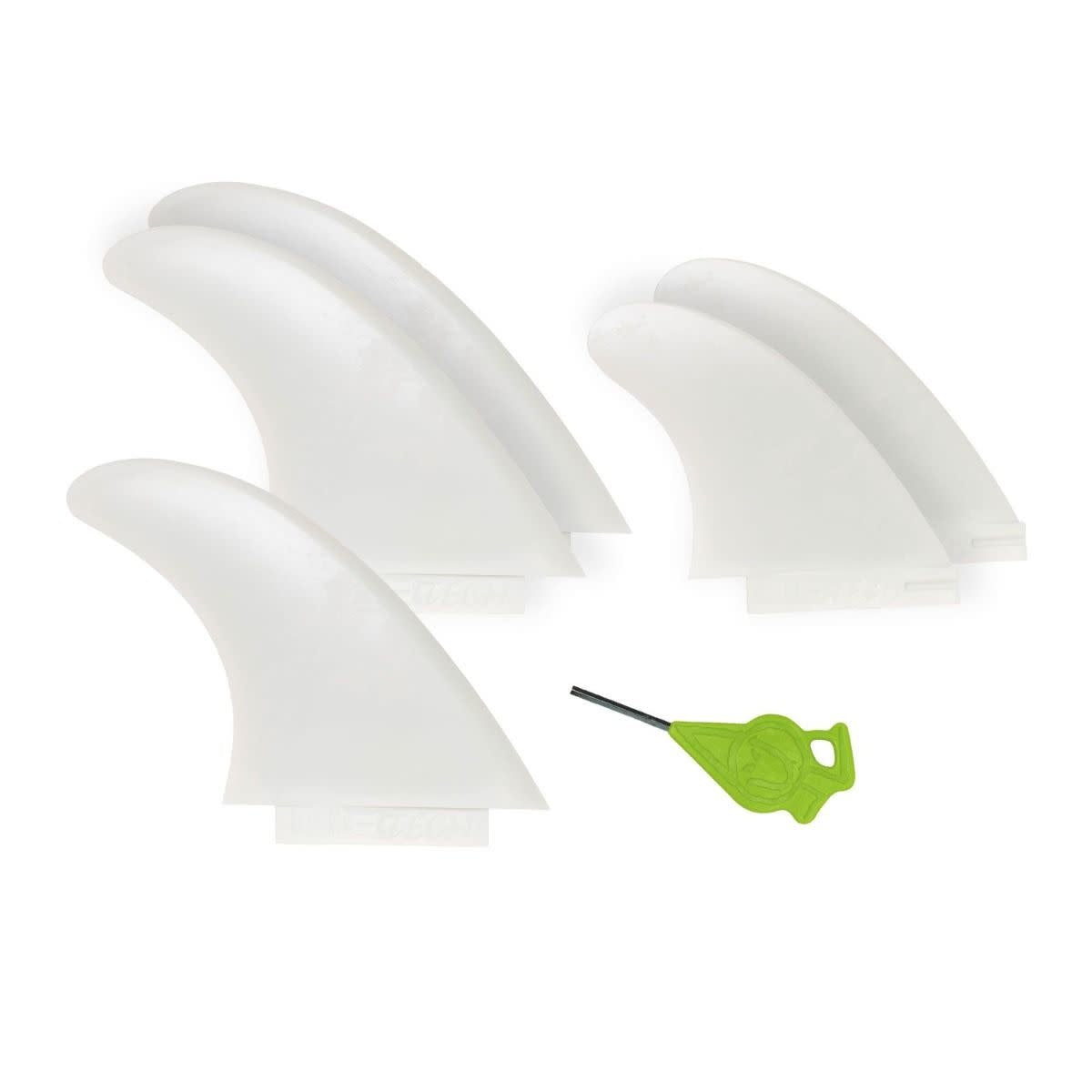 Poly reinforced 5 Surf Fin Set White