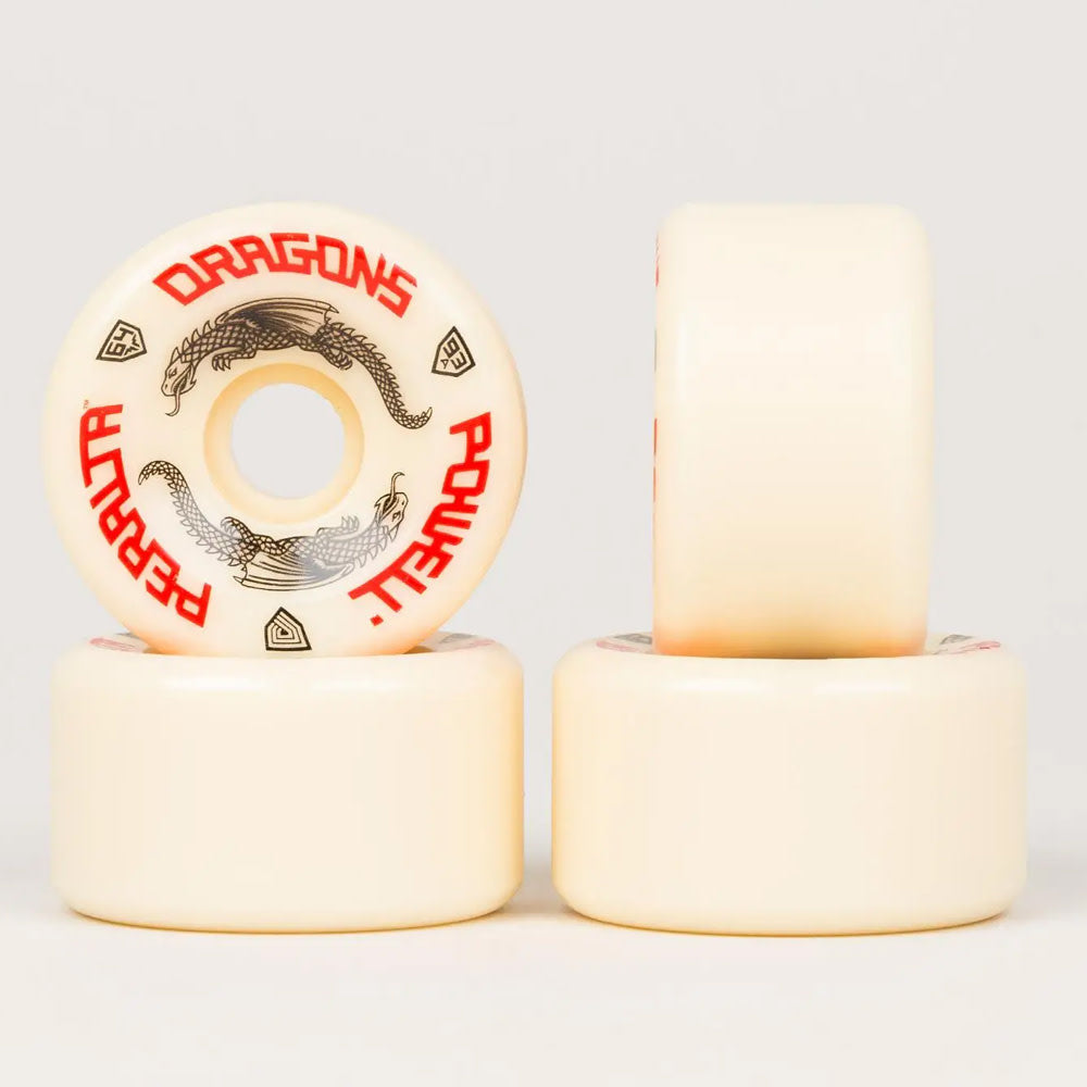 64mm 93A Dragon Formula Off White Skateboard Wheels