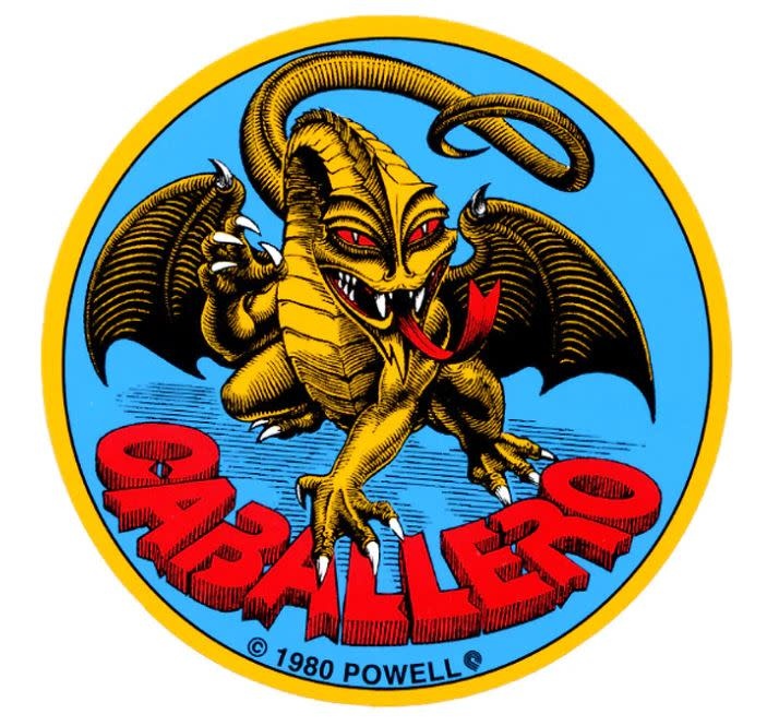 3.5" Bones Brigade Steve Caballero Original Dragon Skateboard Sticker 2024