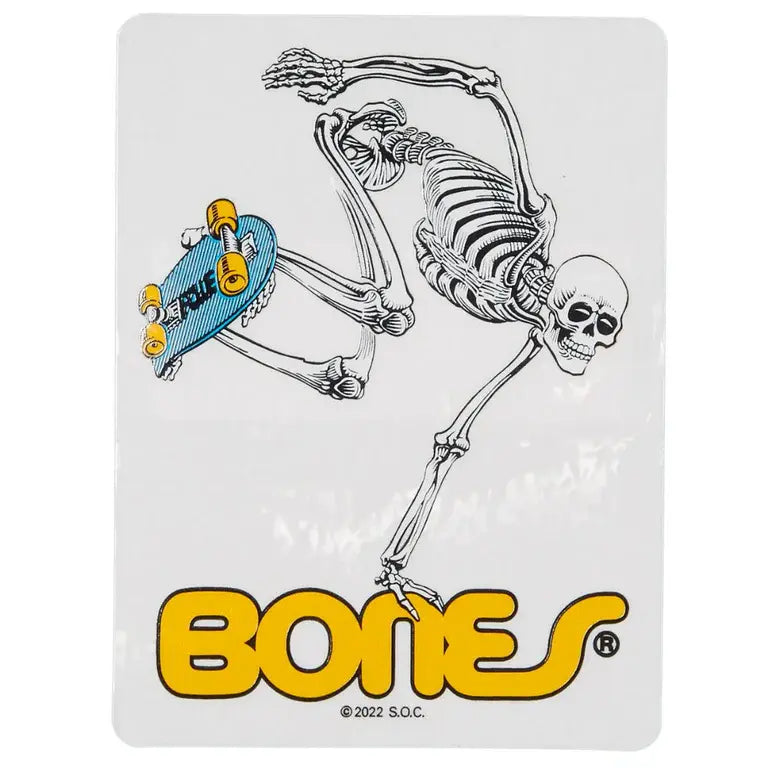 4.5" Skateboard Skeleton Clear Skateboard Sticker 2024