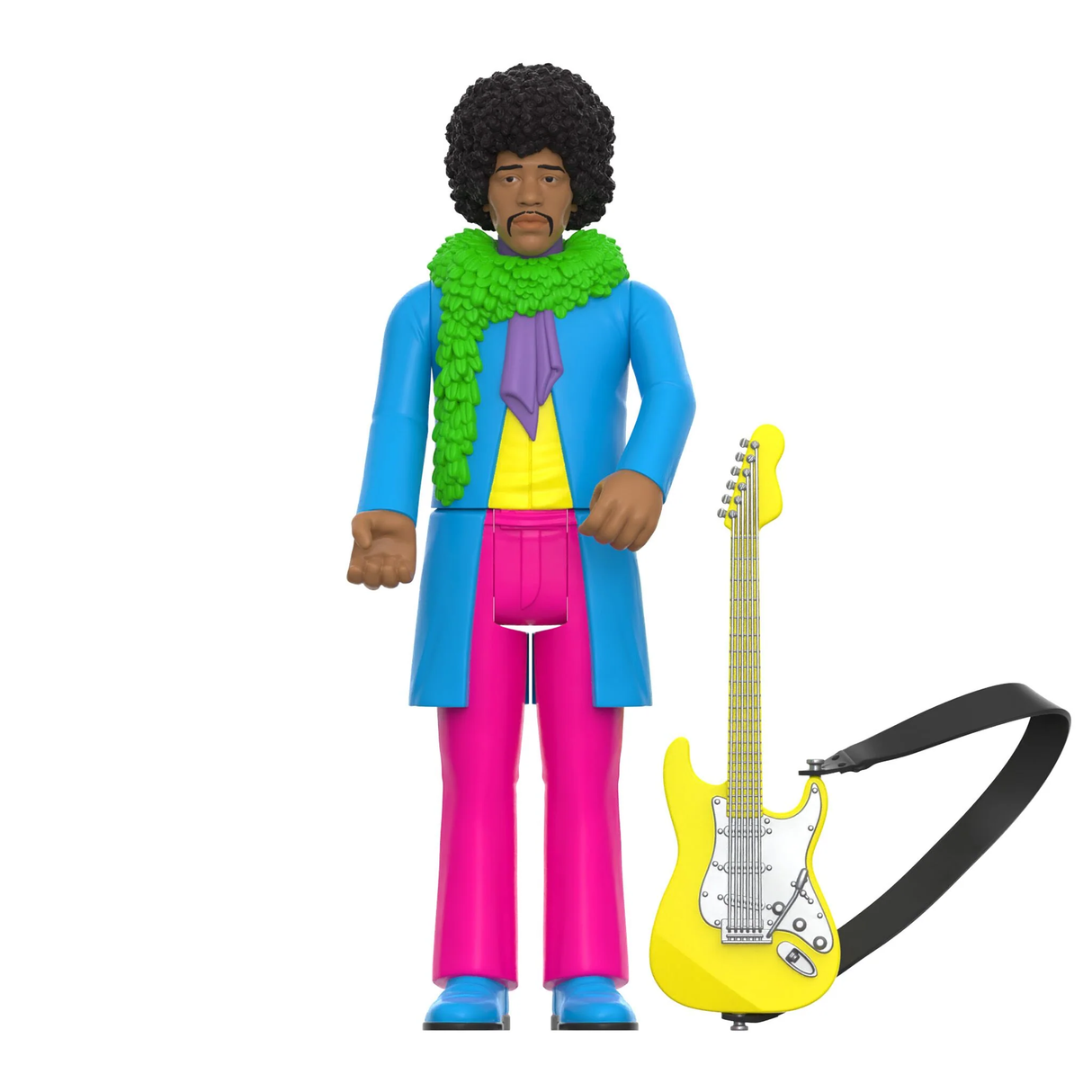 Jimi Hendrix Blacklight Multicolored ReAction Figure 2024