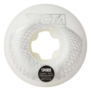 54mm 99A Wireframe Sparx White Grey Skateboard Wheels