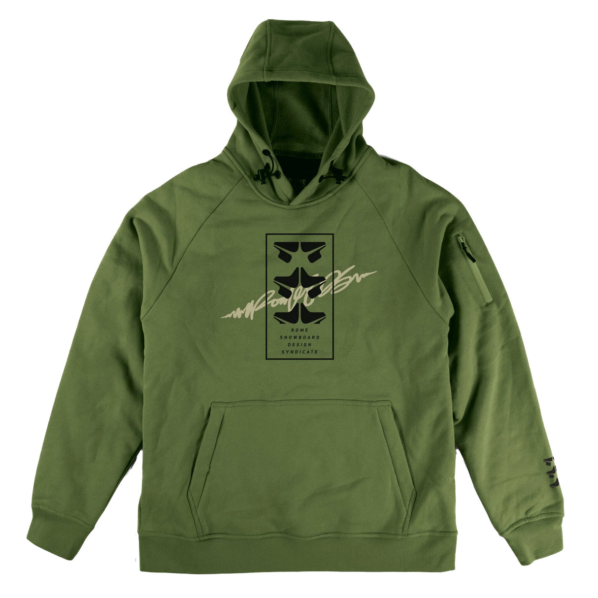 Riding Snowboard Hoodie Olive 2024