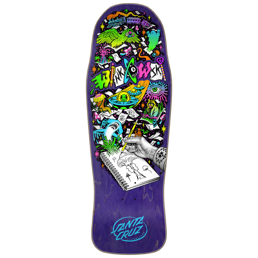 10.3" Winkowski Sketchbook Purple Skateboard Deck