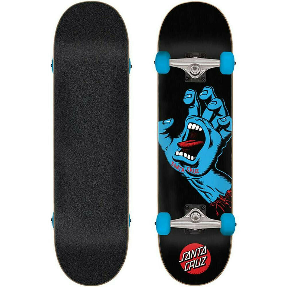 8.0" Screaming Hand Full Black Skateboard Complete