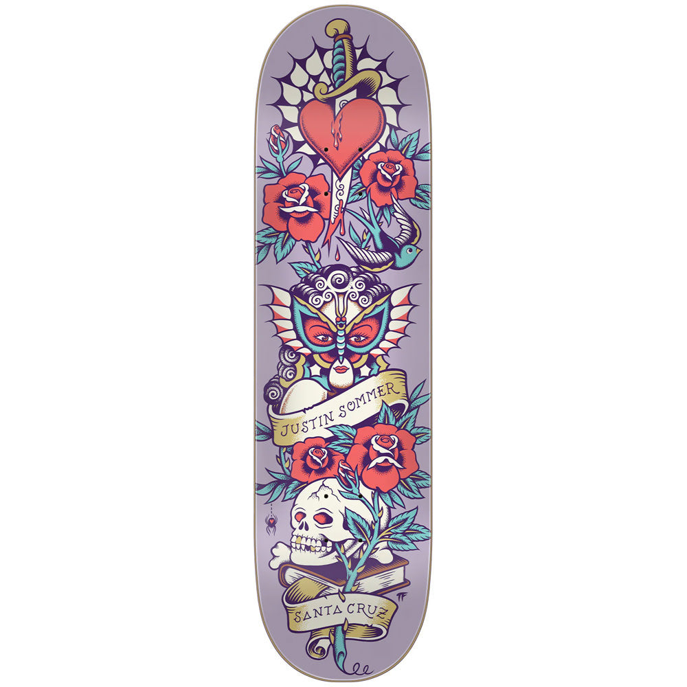 8.25" Sommer Tattooed VX Everslick Purple Skateboard Deck 2023