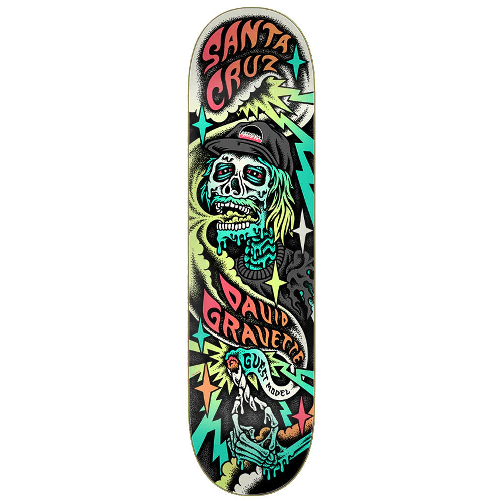 8.3" Gravette Hippie Skull Skateboard Deck