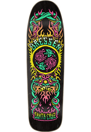 9.3" Dressen Rose Crew Shaped Black Skateboard Deck