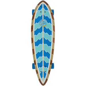 33.0" Stipple Wave Dot Santa Cruz Pintail Longboard Complete