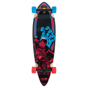 33.0" X Stranger Things Screaming Hand Blue Red Pintail Longboard Complete