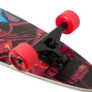 33.0" X Stranger Things Screaming Hand Blue Red Pintail Longboard Complete