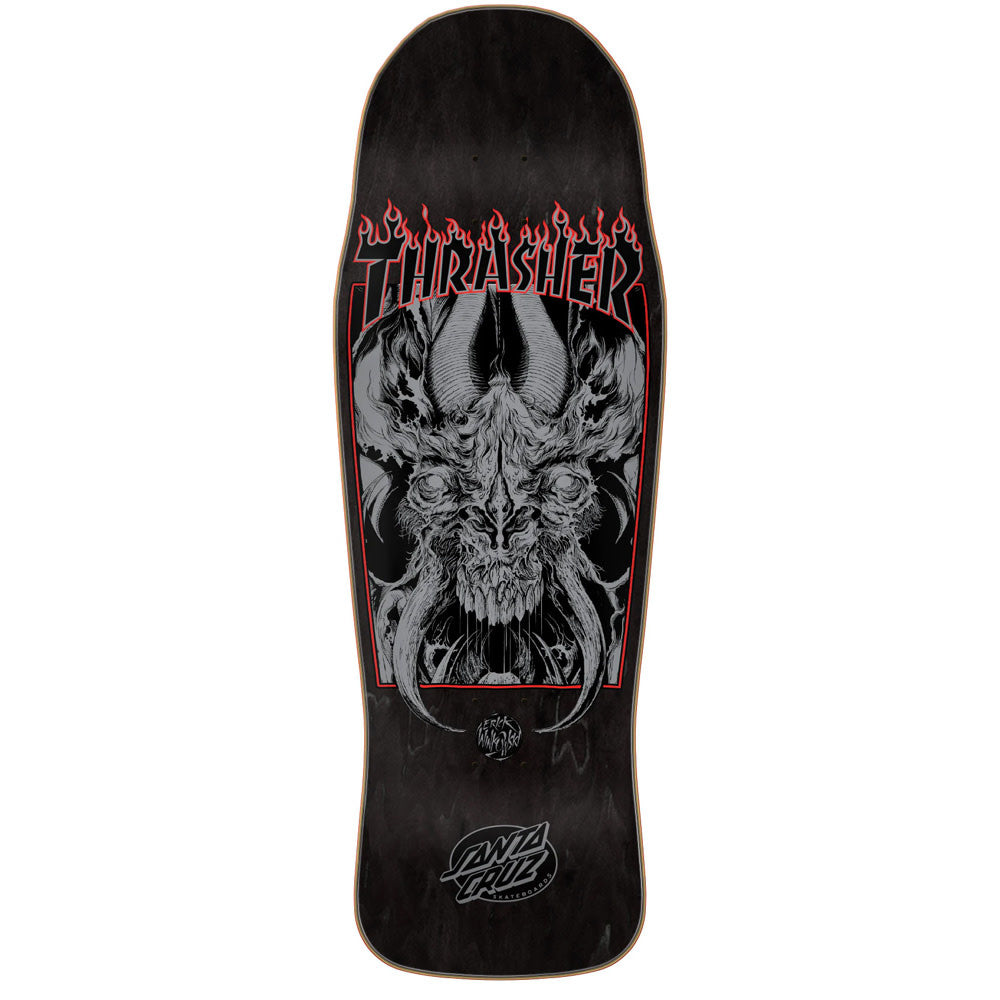 10.34" X Thrasher Winkowski Primeval Shaped Black Skateboard Deck 2024