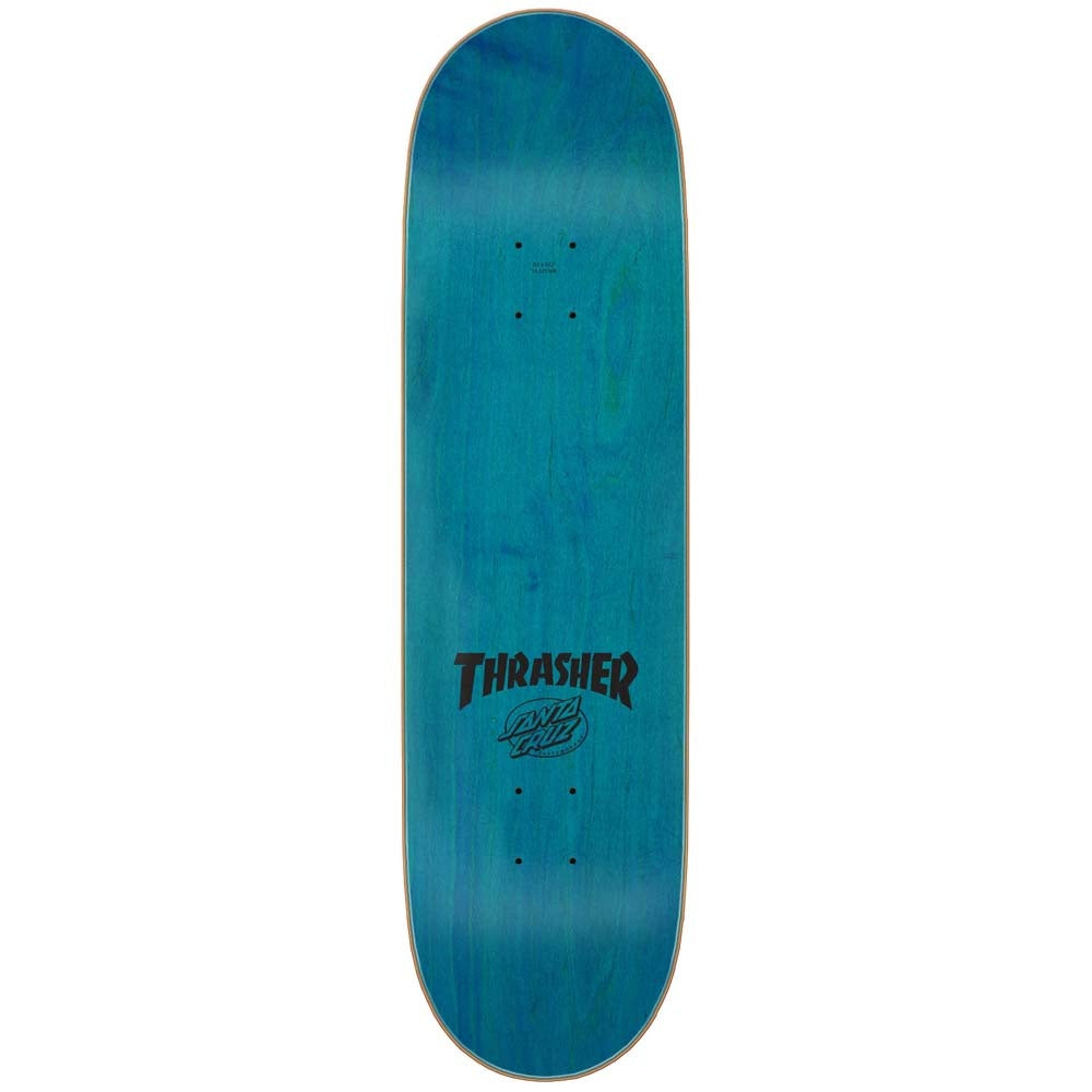 8.5" X Thrasher Screaming Flame Logo Black Skateboard Deck