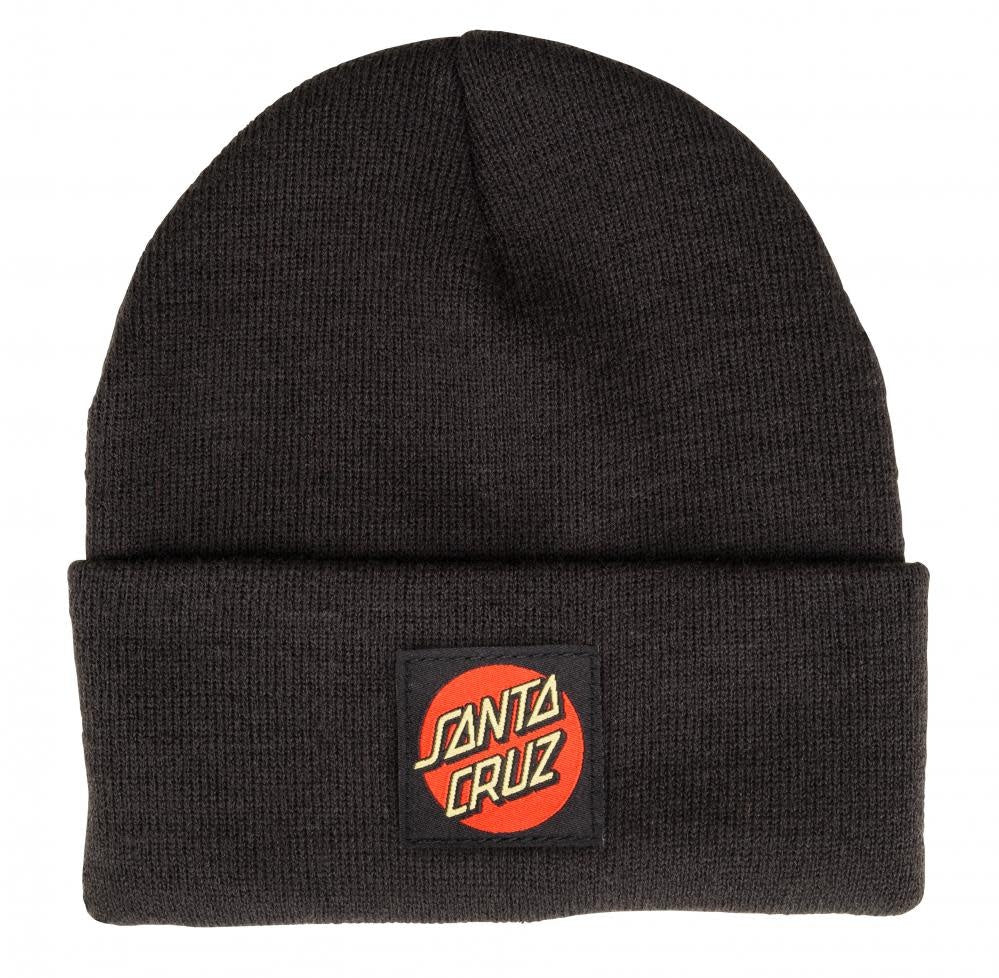 Classic Label Black Beanie O/S