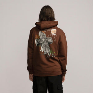 Malba Tombstone Sepia Brown Skate Hoodie 2024