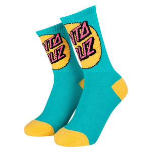 Youth OS Other Dot Teal & Apricot Skate Socks (2 Pack)