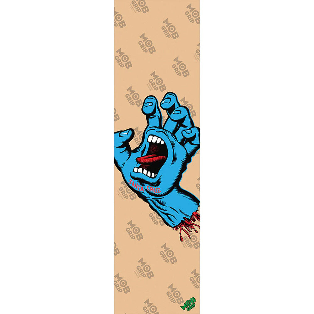 9" x 33" Screaming Hand Clear Skateboard Grip Tape Sheet 2023